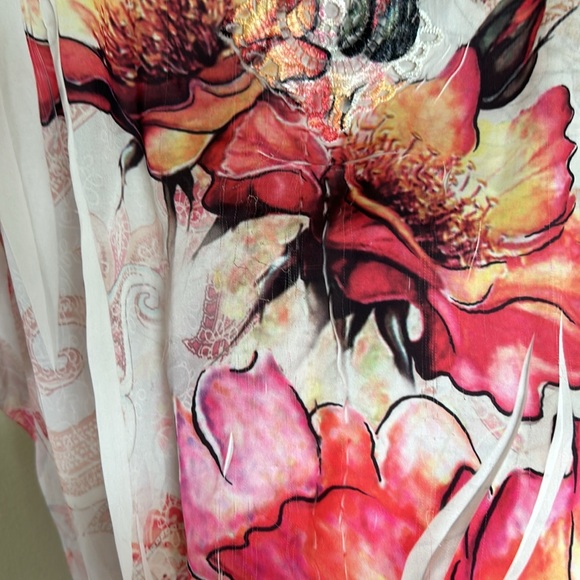 Dressbarn Floral Lace Tropical Blouse Women’s Size Large multicolor - Picture 8 of 8